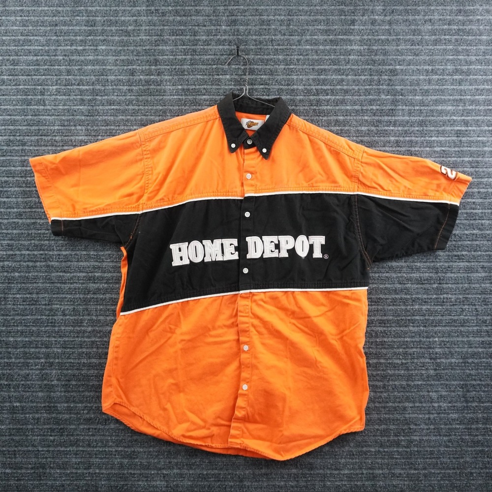 Winner's Circle Home Depot Racing Shirt Mens Large Orange Y2K Tony Stewart